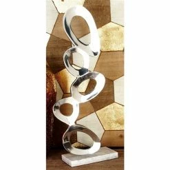 Coupon 👍 Grayson Lane Modern Sculpture - Silver Aluminum Nature - 30-in X 13-in ⌛ -GRAYSON LANE Sales 2022 330858497 AlternateImage1 l