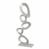 Coupon 👍 Grayson Lane Modern Sculpture - Silver Aluminum Nature - 30-in X 13-in ⌛