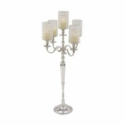 Budget ❤️ Grayson Lane 5-Candle Metal Hurricane Holder - 44-in x 20-in 🧨