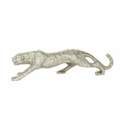 Discount ✔️ Grayson Lane Leopard Contemporary Sculpture - Silver Aluminum - 5-in X 21-in 🔔 -GRAYSON LANE Sales 2022 330858521 AlternateImage4 l