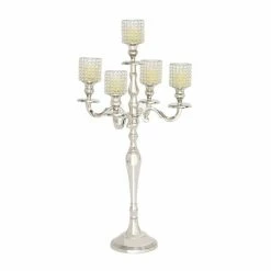 Hot Sale 🔥 Grayson Lane 5-Candle Metal Hurricane Holder - 29-in x 15-in 🧨