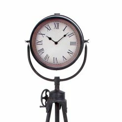Best reviews of 🔥 Grayson Lane Analog 57-in x 17-in Black Round Tabletop Standard Clock 🧨 -GRAYSON LANE Sales 2022 330858527 AlternateImage3 l