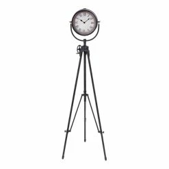 Best reviews of 🔥 Grayson Lane Analog 57-in x 17-in Black Round Tabletop Standard Clock 🧨