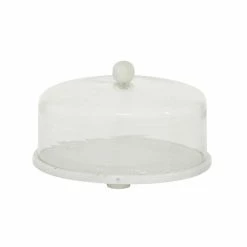 Outlet ✨ Grayson Lane 8-in x 12-in x 12-in Cake Stand - White Marble 😀 -GRAYSON LANE Sales 2022 330858531 AlternateImage4 l