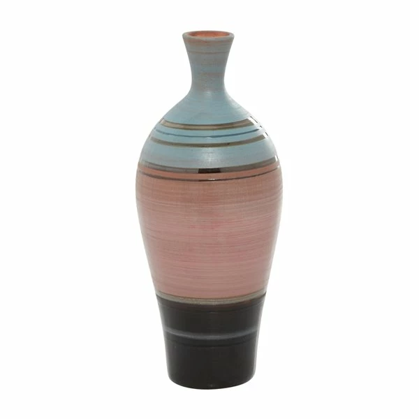 Hot Sale 🎁 Grayson Lane Contemporary Vase - Pink Ceramic - 15-in X 6-in x 6-in ⭐ 1 Hot Sale 🎁 Grayson Lane Contemporary Vase - Pink Ceramic - 15-in X 6-in x 6-in ⭐