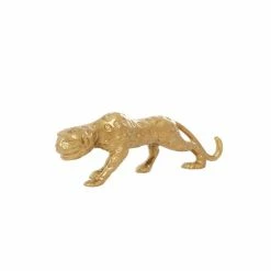 Wholesale ✔️ Grayson Lane Leopard Contemporary Sculpture - Gold Aluminum - 5-in X 3-in ⭐