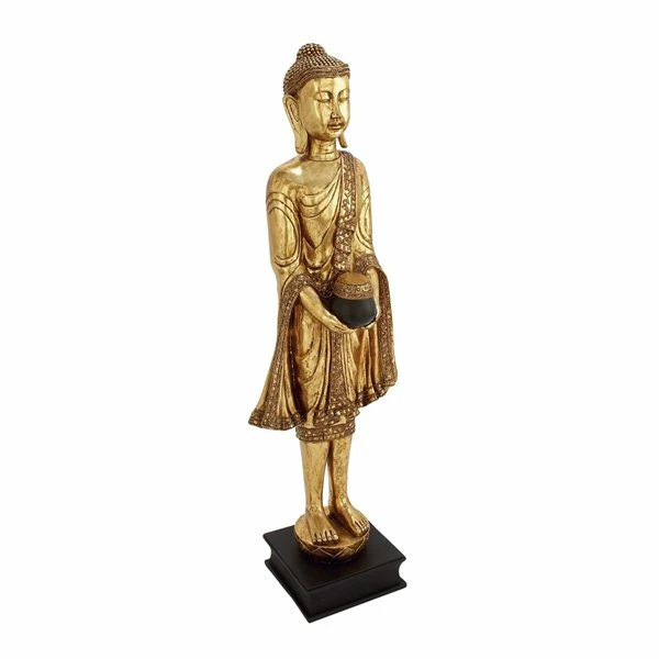 Flash Sale 🔥 Grayson Lane Buddha Eclectic Sculpture - Gold Resin - 54-in X 16-in 👏 4 Flash Sale 🔥 Grayson Lane Buddha Eclectic Sculpture - Gold Resin - 54-in X 16-in 👏 - Image 4