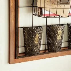 Best Pirce 🔥 Grayson Lane Farmhouse Magazine Rack Holder - Brown Metal - 32-in X 20-in X 4-in 🌟 -GRAYSON LANE Sales 2022 330858540 AlternateImage2 l