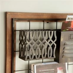 Best Pirce 🔥 Grayson Lane Farmhouse Magazine Rack Holder - Brown Metal - 32-in X 20-in X 4-in 🌟 -GRAYSON LANE Sales 2022 330858540 AlternateImage3 l