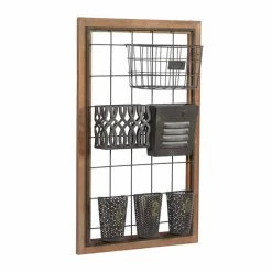 Best Pirce 🔥 Grayson Lane Farmhouse Magazine Rack Holder - Brown Metal - 32-in X 20-in X 4-in 🌟 -GRAYSON LANE Sales 2022 330858540 AlternateImage4 l