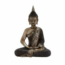 Best Sale 🥰 Grayson Lane Buddha Bohemian Sculpture -Brass Poly Stone - 16-in X 12-in ✨