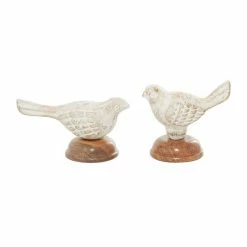 Best reviews of 🎁 Grayson Lane Set of 2 7-in , 5-in - Brown Farmhouse Bird Sculpture - Mango Wood 🔔