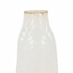 Discount ⌛ Grayson Lane Set of 2 7-in x 12-in Contemporary Vase - White Porcelain 🌟 -GRAYSON LANE Sales 2022 330858563 AlternateImage2 l