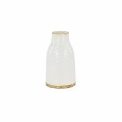 Discount ⌛ Grayson Lane Set of 2 7-in x 12-in Contemporary Vase - White Porcelain 🌟 -GRAYSON LANE Sales 2022 330858563 AlternateImage4 l