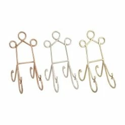 Flash Sale 💯 Grayson Lane Set of 3 4-in x 9-in- Multi Coloured Traditional Easel - Metal ✔️