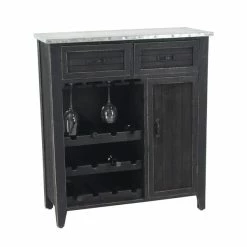 Top 10 ⌛ Grayson Lane 12-Bottle Black Wood Farmhouse Wine Storage ✔️