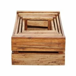 Best Sale 🌟 Grayson Lane Set of 4 13-in , 16-in , 19-in , 22-in Farmhouse Storage Basket - Brown Mahogany 😀 -GRAYSON LANE Sales 2022 330858574 AlternateImage5 l
