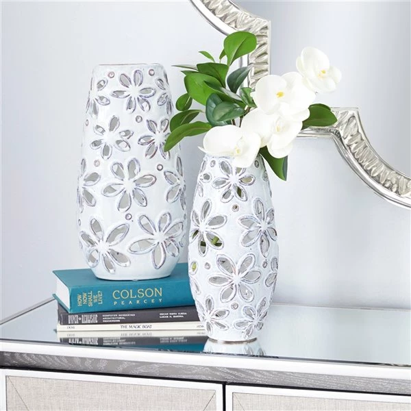 Cheap ๐ฅฐ Grayson Lane Set of 2 14-in , 11-in Farmhouse Vase - White - Ceramic ๐ 2 Cheap ๐ฅฐ Grayson Lane Set of 2 14-in , 11-in Farmhouse Vase - White - Ceramic ๐ - Image 2