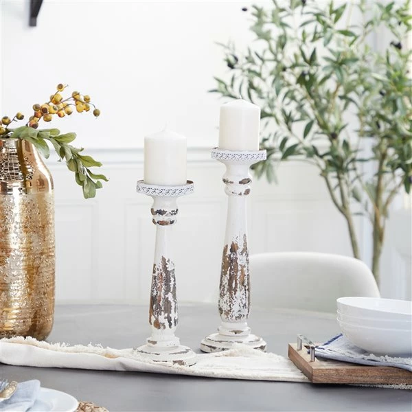 Deals 🎁 Grayson Lane 2-Candle Wood Pillar Holder - 13-in, 15-in ✔️ 2 Deals 🎁 Grayson Lane 2-Candle Wood Pillar Holder - 13-in, 15-in ✔️ - Image 2