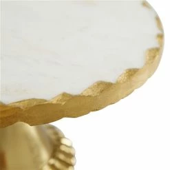 Budget 😀 Grayson Lane Set of 2 12-in, 10-in Gold Natural Cake Stand - Stoneware ❤️ -GRAYSON LANE Sales 2022 330858582 AlternateImage2 l