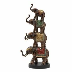 Cheap 😍 Grayson Lane Elephant Eclectic Sculpture - Brown Poly Stone - 18-in X 9-in 🔥