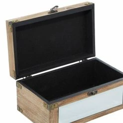 Best Pirce ⭐ Grayson Lane Set of 2 12-in , 9-in Brown Natural Box Wood 🥰 -GRAYSON LANE Sales 2022 330858600 AlternateImage3 l