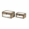 Best Pirce ⭐ Grayson Lane Set of 2 12-in , 9-in Brown Natural Box Wood 🥰