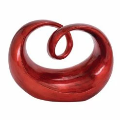 Discount 👍 Grayson Lane Abstract Contemporary Sculpture - Red Poly Stone - 9-in X 12-in 😉