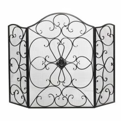 Buy ✨ Grayson Lane Traditional Fireplace Screen - Black Metal - 36-in x 49-in 😉 -GRAYSON LANE Sales 2022 330858628 AlternateImage4 l