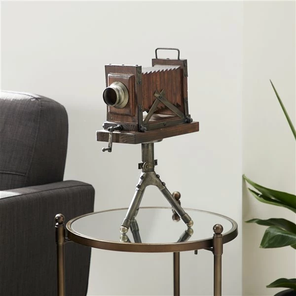 Deals 🌟 Grayson Lane Vintage Camera Sculpture - Brown Wood - 17-in X 11-in 🎁 2 Deals 🌟 Grayson Lane Vintage Camera Sculpture - Brown Wood - 17-in X 11-in 🎁 - Image 2