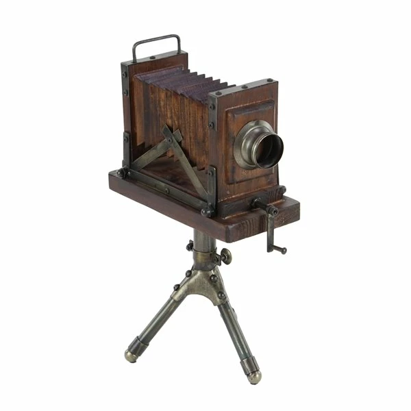 Deals 🌟 Grayson Lane Vintage Camera Sculpture - Brown Wood - 17-in X 11-in 🎁 4 Deals 🌟 Grayson Lane Vintage Camera Sculpture - Brown Wood - 17-in X 11-in 🎁 - Image 4