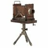 Deals 🌟 Grayson Lane Vintage Camera Sculpture - Brown Wood - 17-in X 11-in 🎁
