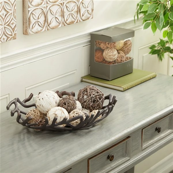 Brand new 🥰 Grayson Lane Natural Decorative Orbs Natural - Brown Wood - 8-in X 7-in 🎁 2 Brand new 🥰 Grayson Lane Natural Decorative Orbs Natural - Brown Wood - 8-in X 7-in 🎁 - Image 2