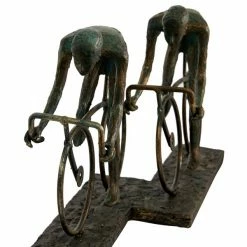 Promo 🔔 Grayson Lane 8-in x 16-in Sculpture Bronze Polystone Cyclists 🎁 -GRAYSON LANE Sales 2022 330858643 AlternateImage2 l