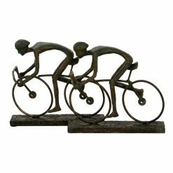 Promo 🔔 Grayson Lane 8-in x 16-in Sculpture Bronze Polystone Cyclists 🎁 -GRAYSON LANE Sales 2022 330858643 AlternateImage3 l