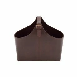 Brand new 🤩 Grayson Lane 14-in x 16-in x 8-in Rustic Magazine Rack Holder - Brown Leather 🎁