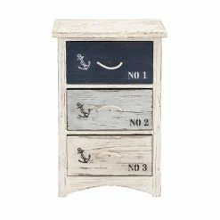 Hot Sale ❤️ Grayson Lane Coastal White 3-Drawer Accent Chest 🎁