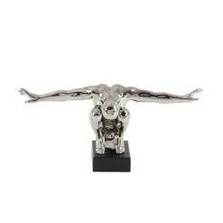 Promo 🤩 Grayson Lane 8-in x 17-in Traditional Sculpture Silver Porcelain Man 💯 -GRAYSON LANE Sales 2022 330858653 AlternateImage3 l