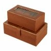 Outlet ⌛ Grayson Lane Box Brown Leather - Set of 2 🔔