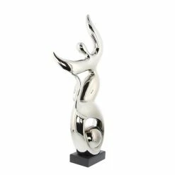 Best deal 🎉 Grayson Lane 25-in x 10-in Modern Sculpture Silver Ceramic Abstract 🌟 -GRAYSON LANE Sales 2022 330858656 AlternateImage4 l