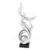 Best deal 🎉 Grayson Lane 25-in x 10-in Modern Sculpture Silver Ceramic Abstract 🌟
