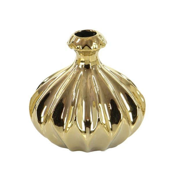 Top 10 ๐ Grayson Lane 6-in x 6-in Glam Vase Gold Stoneware - Set of 3 ๐ 3 Top 10 ๐ Grayson Lane 6-in x 6-in Glam Vase Gold Stoneware - Set of 3 ๐ - Image 3