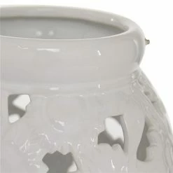 Wholesale 👏 Grayson Lane 1 Candle White Ceramic Lantern Candle Holder 👍 -GRAYSON LANE Sales 2022 330858670 AlternateImage4 l