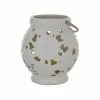 Wholesale 👏 Grayson Lane 1 Candle White Ceramic Lantern Candle Holder 👍
