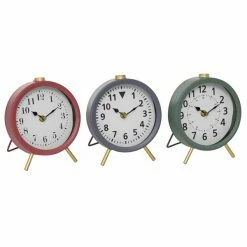 Flash Sale 🧨 Grayson Lane Multiple Colours Analogue Round Tabletop Standard Clock - Set of 3 👏