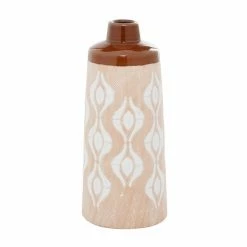 Budget ✨ Grayson Lane 12-in x 5-in x 5In. Traditional Vase Tan Porcelain 🎁