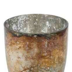 Buy 😀 Grayson Lane 1 Candle Gold Glass Pillar Rustic Candle Holder 🤩 -GRAYSON LANE Sales 2022 330858675 AlternateImage4 l