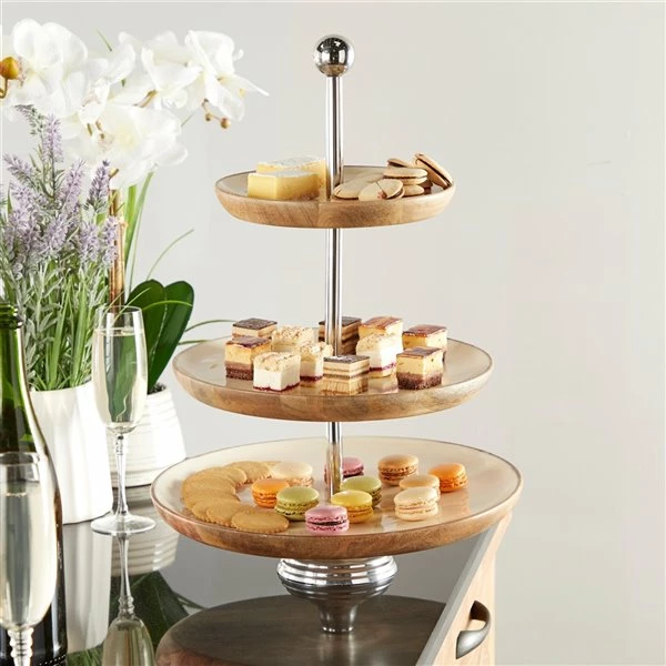 Cheapest 👏 Grayson Lane 14-in x 20-in Contemporary Tray Brown Wood 💯 2 Cheapest 👏 Grayson Lane 14-in x 20-in Contemporary Tray Brown Wood 💯 - Image 2