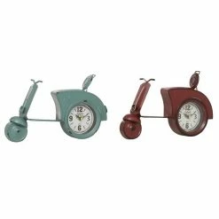Promo 🥰 Grayson Lane Red and Grey Analogue Tabletop Standard Clock - Set of 2 🔥