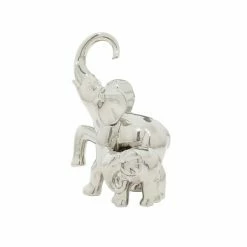 Best Sale 😍 Grayson Lane 11-in x 7-in Eclectic Sculpture Silver Ceramic Elephant 🎉 -GRAYSON LANE Sales 2022 330858684 AlternateImage3 l